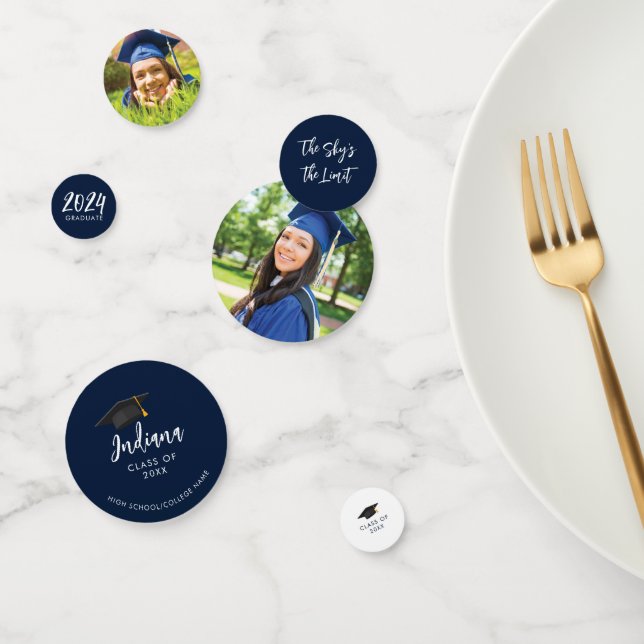 Graduation 2024 Script Photo Grad Party Confetti (Group)