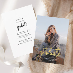 Graduation 2024 Script Photo Grad Party Invitation