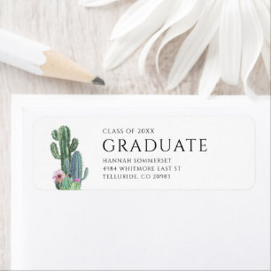 Graduation 2025 Botanical Return Address Label