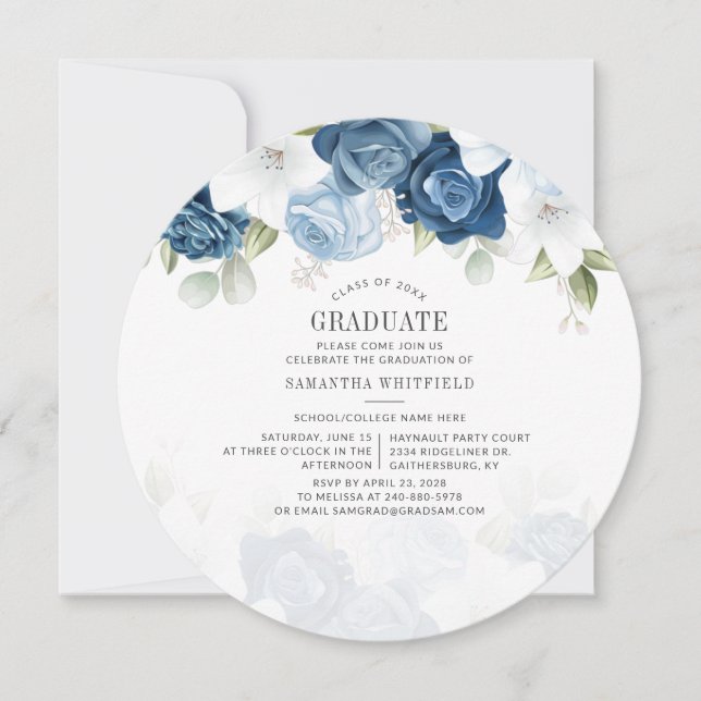 Graduation 2025 Floral Grad Party Invitation (Front)