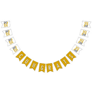 Graduation 2025 Gold and Black  Bunting
