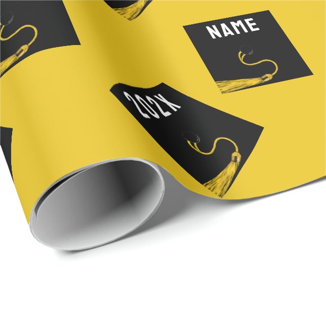 Graduation 2025 Gold Gift Wrapping Paper (Roll Corner)