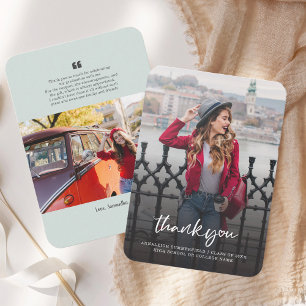 Graduation 2025 Grad Photo Thank You Budget Card