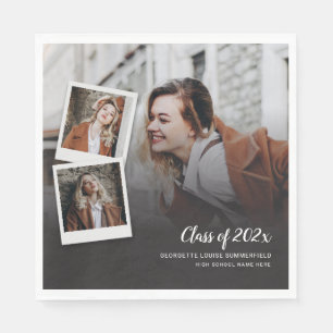 Graduation 2025 Grad Photos Open House Party Paper Napkin