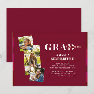Graduation 2025 Grad Photos Party Invitation