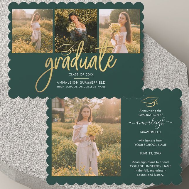 Graduation 2025 Grad Photos Script Modern Announcement (Graduation 2025 Grad Photos Script Modern Announcement)