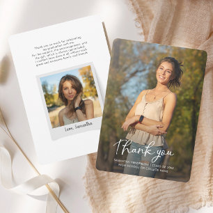 Graduation 2025 Graduate Photo Grad Thank You Card