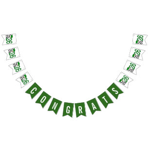 Graduation 2025 Green and Black  Bunting