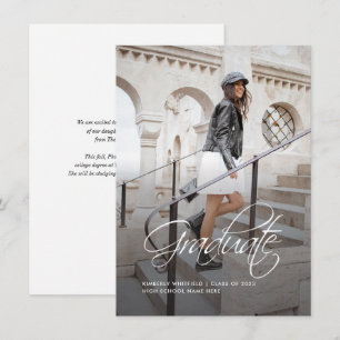 Graduation 2025 Hand-Lettered Photo Announcement