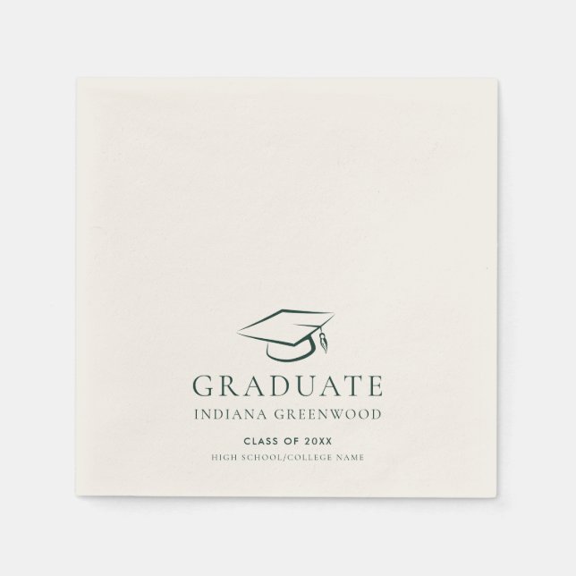 Graduation 2025 Minimalist Modern Party Paper Napkin (Front)