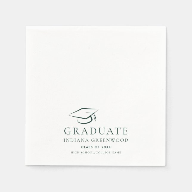 Graduation 2025 Minimalist Party Paper Napkin (Front)