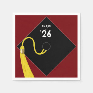 Graduation 2025 Party Maroon Napkin