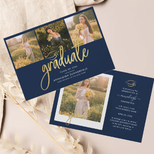 Graduation 2025 Photo Collage Grad Announcement