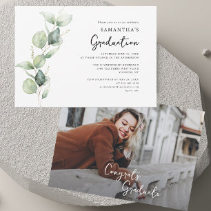 Graduation 2025 Photo Eucalyptus Grad Party Invitation