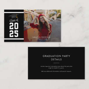 Graduation 2025 Photo Grad Party Enclosure Card