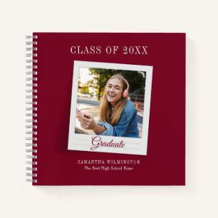 Graduation 2025 Photo Grad Party Guest Book