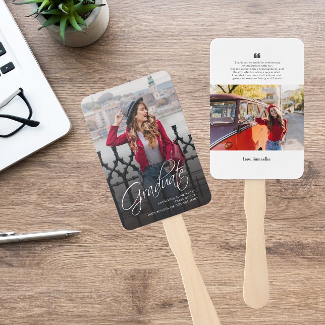 Graduation 2025 Photo Grad Thank You Hand Fan (Graduation 2025 Photo Grad Thank You Hand Fan)