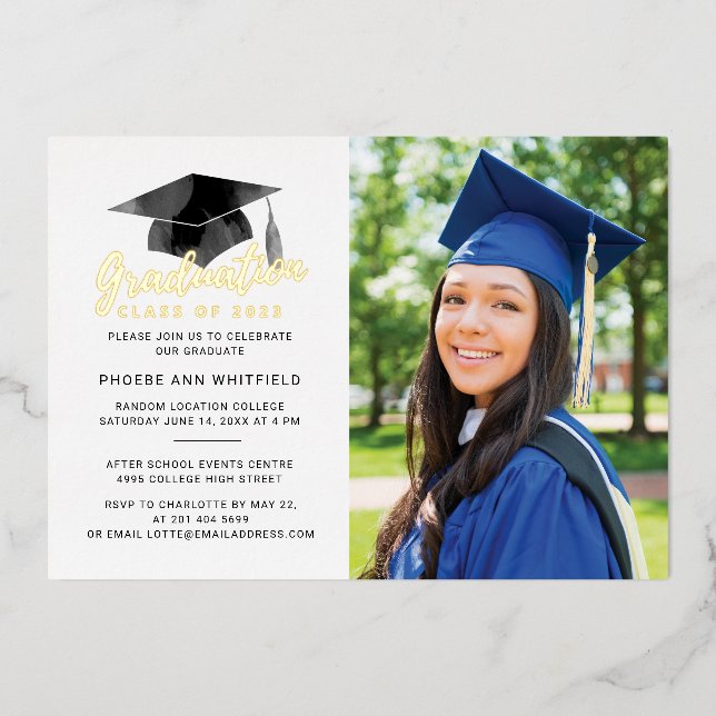 Graduation 2025 Photo Party Gold (Front)