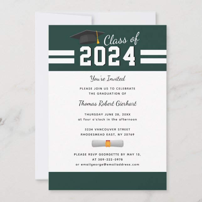 Graduation 2025 Photo Script Graduate Party Invitation (Front)