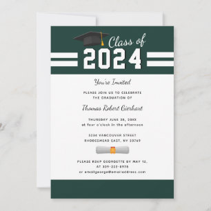 Graduation 2025 Photo Script Graduate Party Invitation
