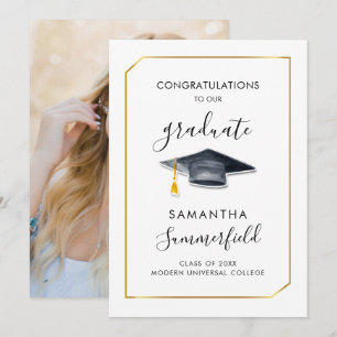 Graduation 2025 Photo Script Modern Grad Announcement