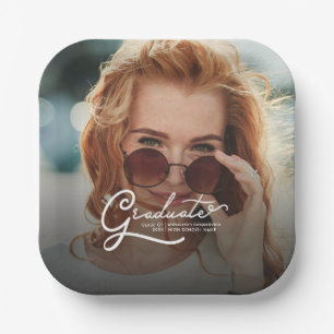 Graduation 2025 Photo Script Party Paper Plate