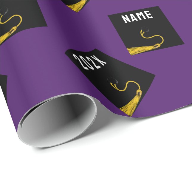 Graduation 2025 Purple Wrapping Paper (Roll Corner)