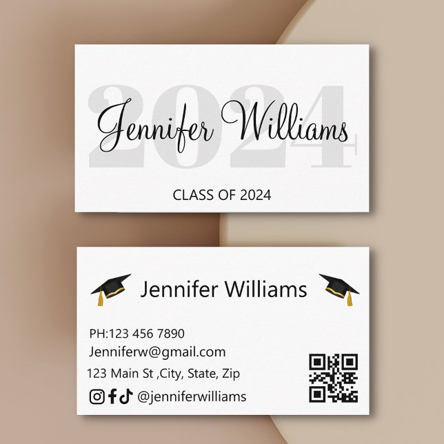 graduation  2025 qr code social media name card (Creator Uploaded)