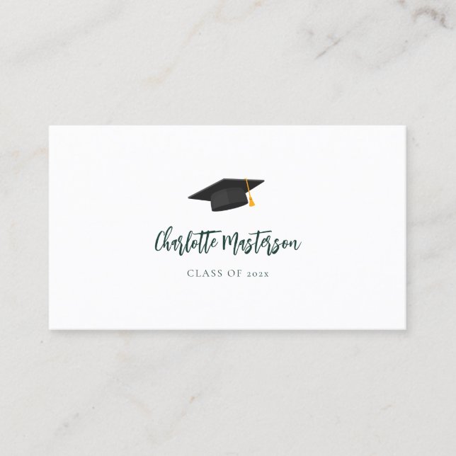 Graduation 2025 Script Grad Name Business Card (Front)