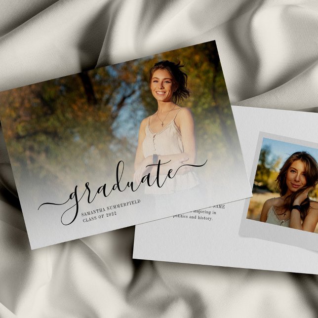 Graduation 2025 Script Grad Photos Announcement (Graduation 2024 Photos Script Thank You Card)