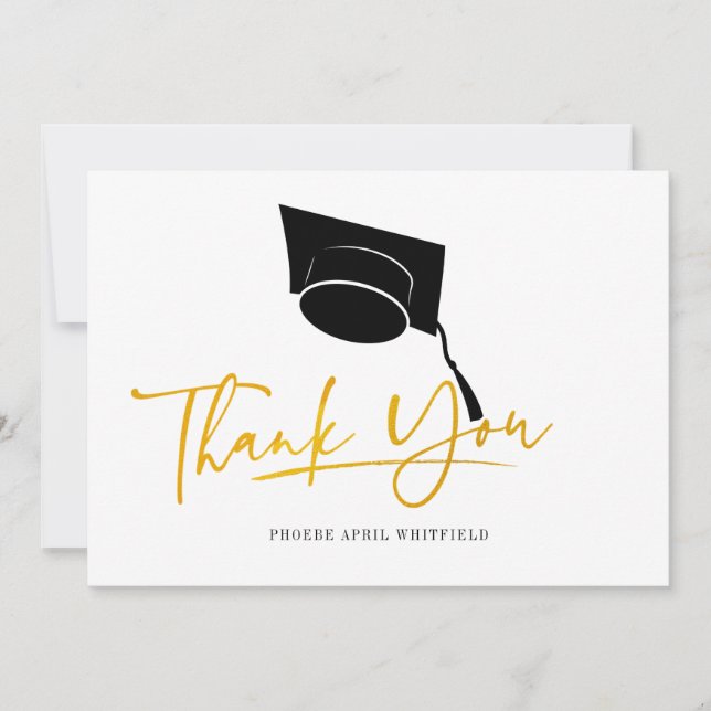 Graduation 2025 Script Grad Thank You Card (Front)