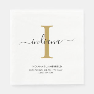 Graduation 2025 Script Graduate Party Paper Napkin