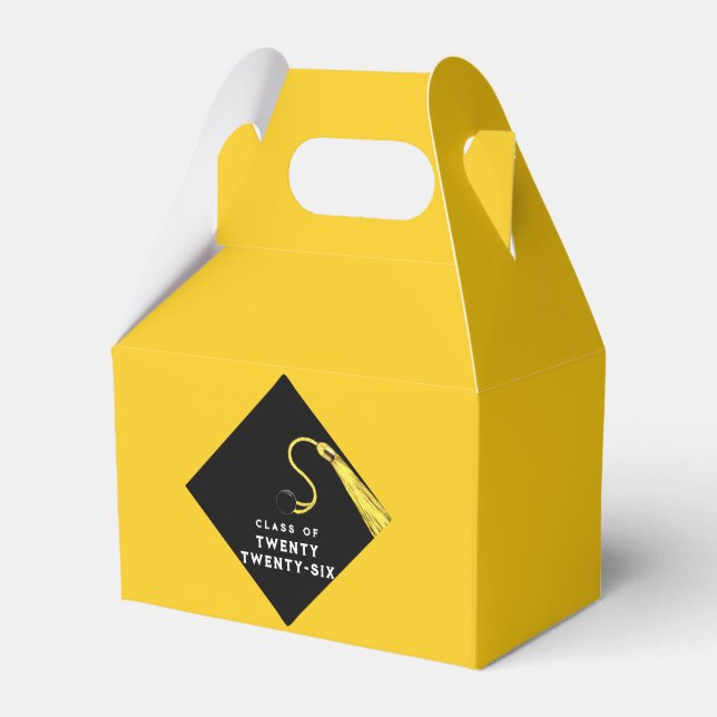 Graduation 2025 Yellow Favour Boxes (Front Side)