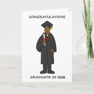 Graduation 2026 African American Male Holiday Card