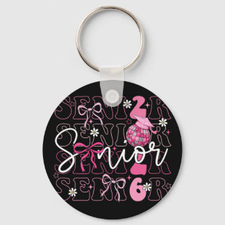Graduation 2026 Cl Of 2026 Senior Pink Bow Disco L Key Ring