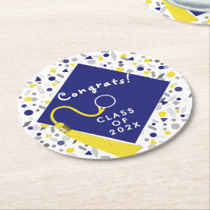 Graduation 2026 Congrats Round Paper Coaster
