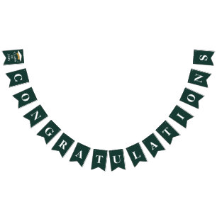 Graduation 2026 Congratulations Grad Green Bunting