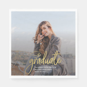 Graduation 2026 Graduate Photo Paper Napkin