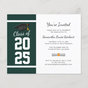 Graduation 2026 Green Grad Party Invitation