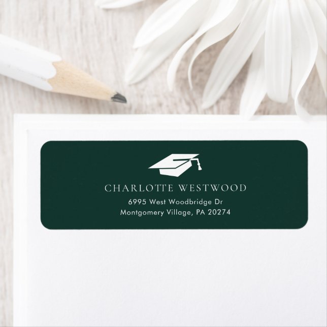 Graduation 2026 Green Return Address Label (Insitu)