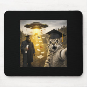 Graduation 2026 Joke Gen Z Senior Funny Meme Cat Mouse Pad