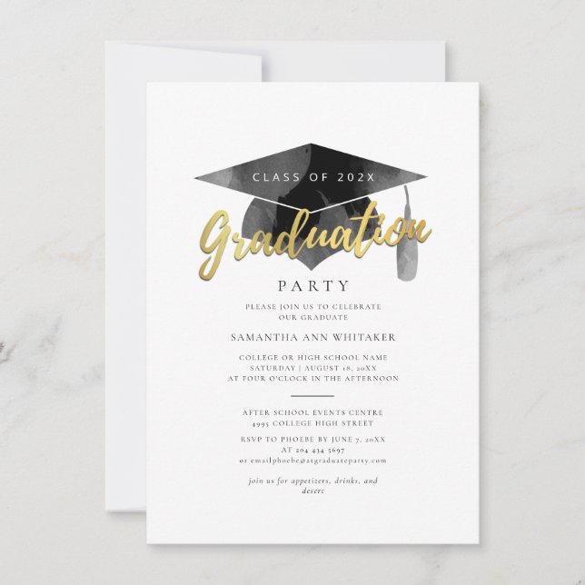 Graduation 2026 Minimalist Grad Party Invitation (Front)