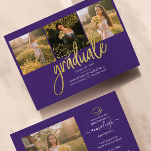 Graduation 2026 Modern Photos Script Grad Announcement