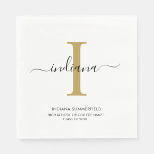 Graduation 2026 Monogram Grad Party Napkin