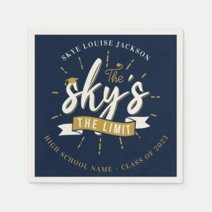 Graduation 2026 Navy Blue Grad Party Paper Napkin