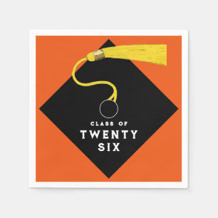 Graduation 2026 Party Orange Napkin
