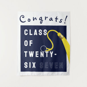 Graduation 2026 Party Photo Backdrop Tapestry