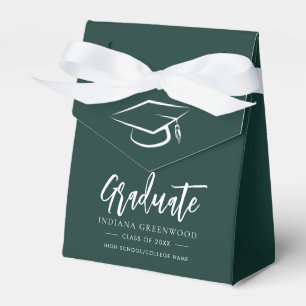 Graduation 2026 Party Script Green Grad Party Favour Box