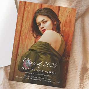 Graduation 2026 Photo Open House Grad Party Invitation