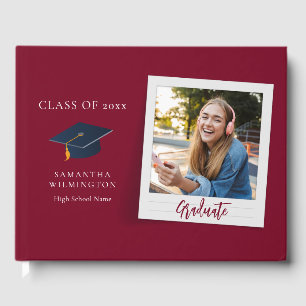 Graduation 2026 Photo Script Grad Party Guest Book